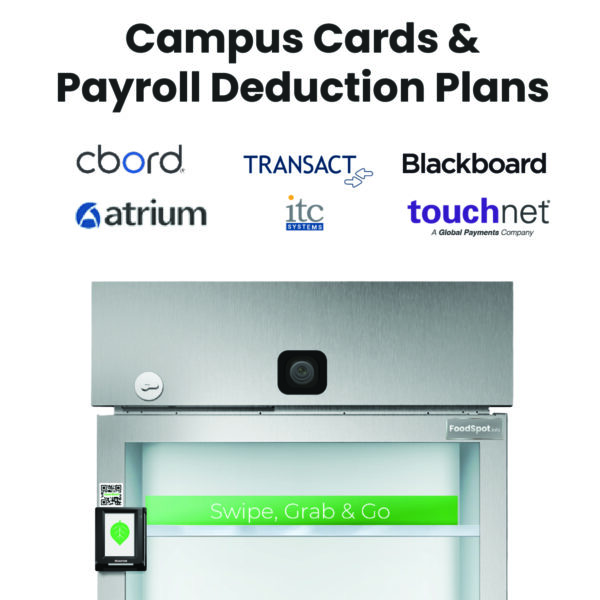 campus card integrations with a foodspot smart vending fridge