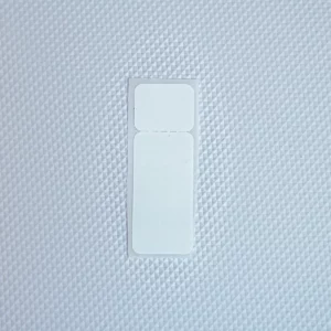 white rectangular sticker