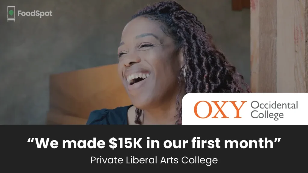 woman smiling looking off to the left with text overlay "we made 15K in one month"