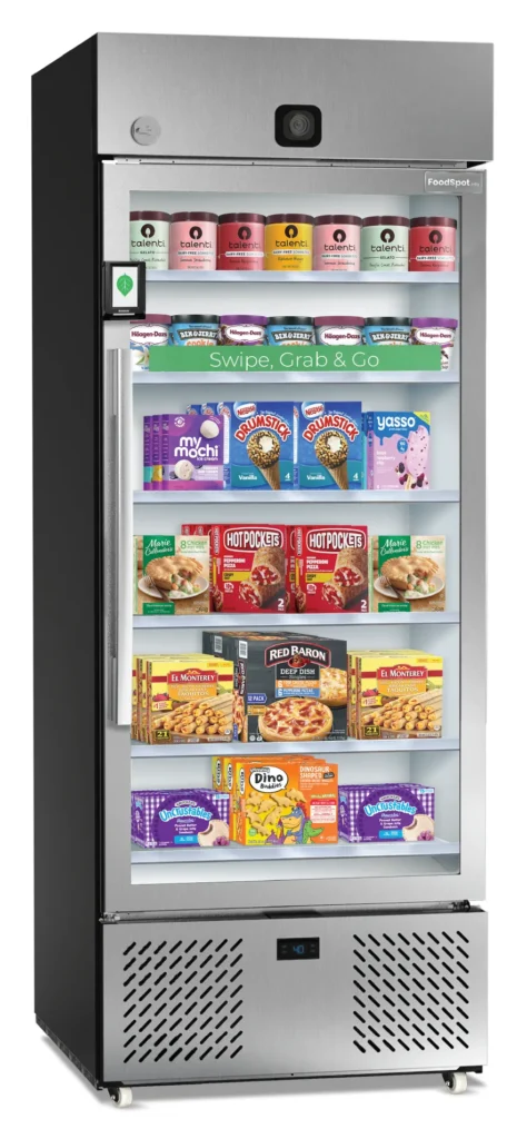 smart freezer stocked with frozen products